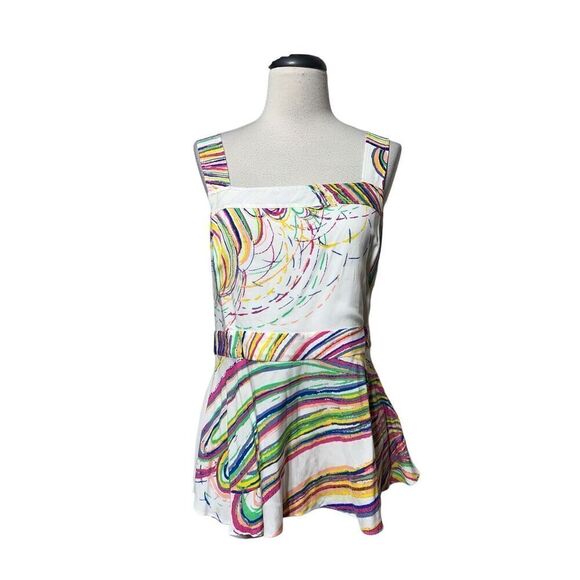 Plenty by Tracy Reese Anthropologie Bright Colored Sleeveless Top NWT Small - Picture 1 of 4